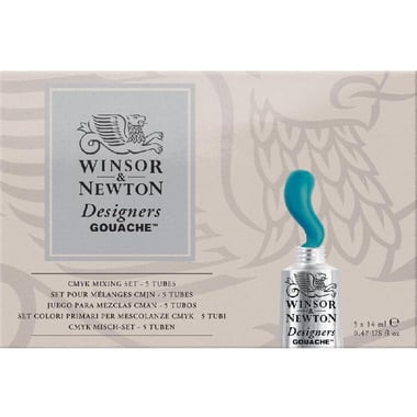 Winsor & Newton Designers CMYK Mixing Set Gouache Color, 5 Colors 14.00 ml ( .49 oz )