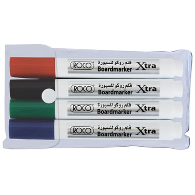 Roco Xtra Whiteboard Marker, 2 - 7 mm Broad Tip, Assorted Color