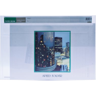 Data Bank File Envelope, F4, Single Pocket with Slip-in Label for Subject, Assorted Color