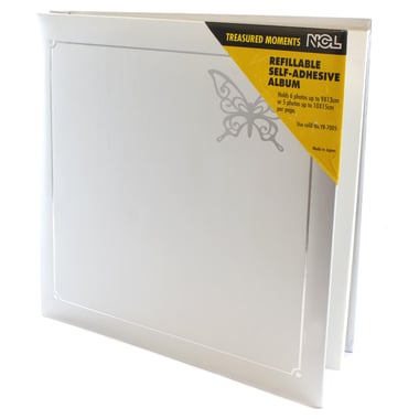 NCL Photo Album, Butterfly, Gold/Silver, 28 X 32.5 cm, 20 Sheets (Magnetic)