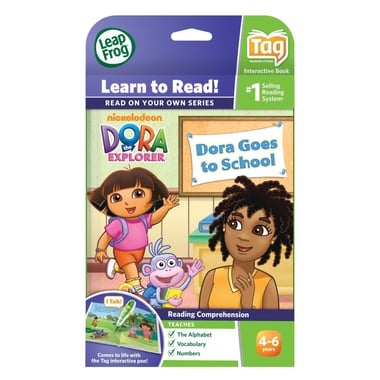 LeapFrog Tag Book Dora The Explorer: Dora Goes to School - Reading Comprehension Interactive Book, English, 4 Years and Above