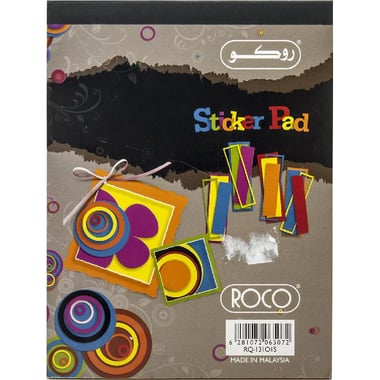 Roco Sticker Pad Art Paper, 16.8 X 11.8 cm, Assorted Color