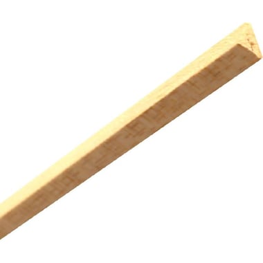 BNM Wooden Stock, Triangular, Unpainted, Strip, Natural, 6.35 mm ( .25 in )X 914.40 mm ( 36.00 in )