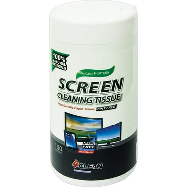 فور كلين Screen Towelletes ‎100‎‎/‎Pack، Clearscreen Cleaning Tool مجموعة تنظيف للشاشة، ابيض