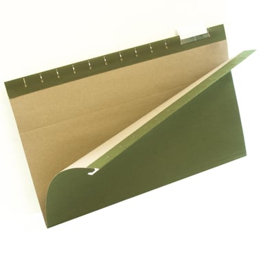 Oxford Hanging File, Legal/A4/Letter/Foolscap, 1/5 Tab Cut, Green