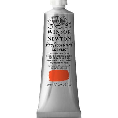 Winsor & Newton Professional Acrylic Color, Cadmium Red Light, 60.00 ml ( 2.11 oz )
