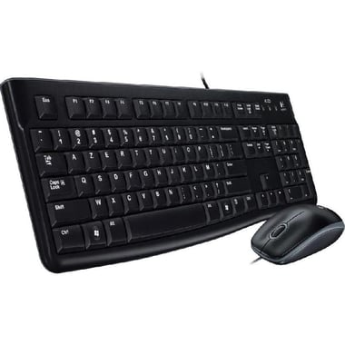 Logitech MK120 Classic Desktop (Keyboard and Mouse), Wired, for Laptop/Desktop Computer/Gaming Desktop Computer/CPU Windows OS, Black