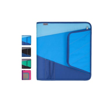 Mead 3 "O" Ring Binder, 2.00 in ( 5.08 cm ), 12.34" X 12", Cardboard/Fabric, Assorted Color
