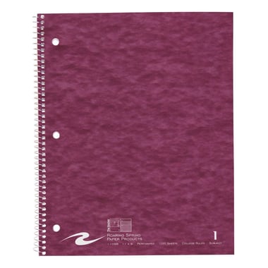 Roaring Spring Notebook, 22.8 X 27.9 cm, 200 Pages (100 Sheets), 1 Subject, Single Ruled,