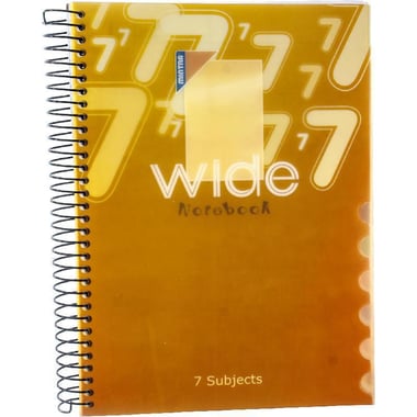 Mintra Wide Notebook, A4, 308 Pages (154 Sheets), 7 Subjects, Wide Ruled,