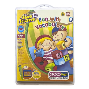 New-Boy Fun to Learn Croco Fun with Vocabulary 1 eBook Accessory, Arabic/English, 5 Years and Above