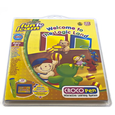 New-Boy Fun to Learn Croco Welcome to The Logic Land 1 eBook Accessory, Arabic/English, 5 Years and Above
