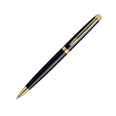 Waterman Hemisphere 10 Gold Trim Executive Pen, Black/Blue Ink Color, Ballpoint
