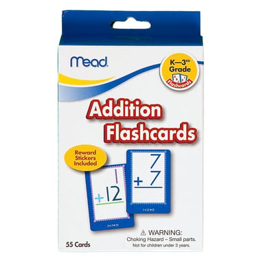 Mead Addition K - 3 Grade Flash Cards, English