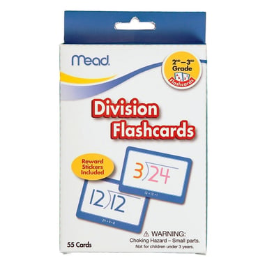 Mead Division Flash Cards, English
