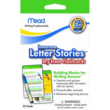 Mead Letters (Lowercase) Flash Cards, English