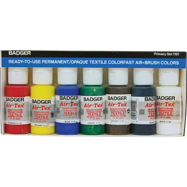 Badger Air-Tex Airbrush Art, 1.00 oz ( 28.41 ml ), 7 Colors