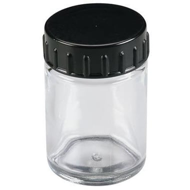 Badger Empty Jar With Cover Airbrush Accessory, for Badger Airbrush - Bottom Feed, 1.00 oz ( 28.41 ml )