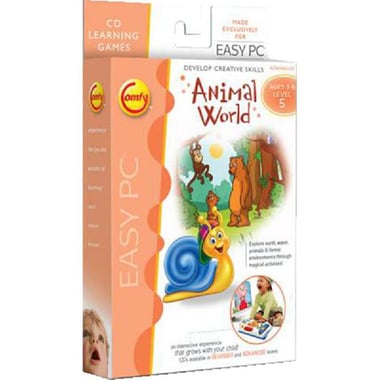 Comfy Easy PC Animal World, Level 5 - Develop Creative Skills CD Learning Game, English, 3 Years and Above