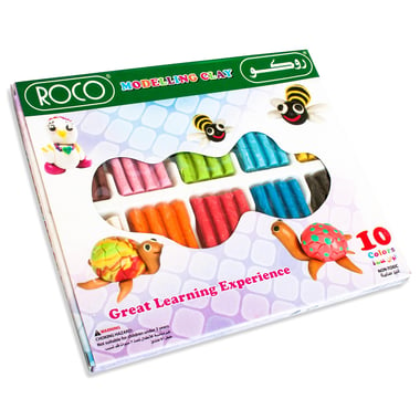 روكو 10 ألوان ‎-‎ خبرة تعلم رائعة قوالب صلصال، الوان متنوعة