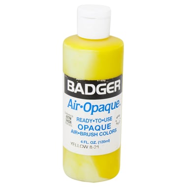 Badger Air-Opaque Airbrush Art, Yellow, 4.00 oz ( 113.65 ml ),