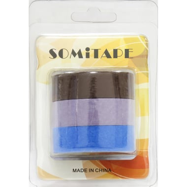 SOMiTAPE Plastic Tape, Decorative, 1.5 cm X 8 m, Assorted Color