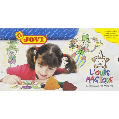 Jovi L'Ours Magique (The Magic Bear) Standard Wax Crayon, 10 Colors
