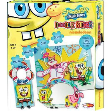 Nickelodeon SpongeBob SquarePants Doodle Sticks Color Marker, 130 Sticks + Mould & Frame