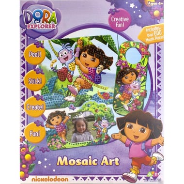 Nickelodeon Dora The Explorer Creative Fun - Mosaic Art Craft Activity Kit, Violet