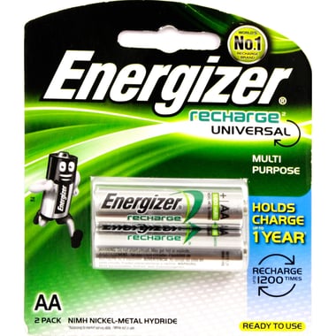 Energizer Recharge Universal AA Multipurpose Battery, 1.2 Volts
