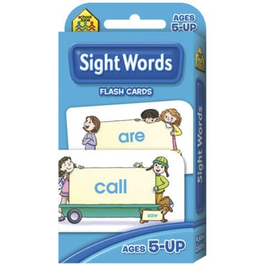 School Zone Sight Words Flash Cards, English