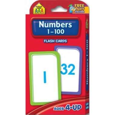 School Zone Numbers 1 - 100 Flash Cards, English