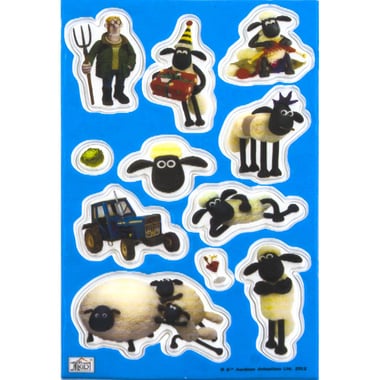 Aardman Animations Shaun The Sheep Stickers, 4 Pieces
