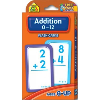 School Zone Addition 0 - 12 Flash Cards, English