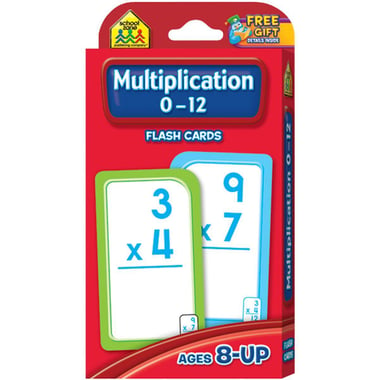 School Zone Multiplication 0 - 12 Flash Cards, English