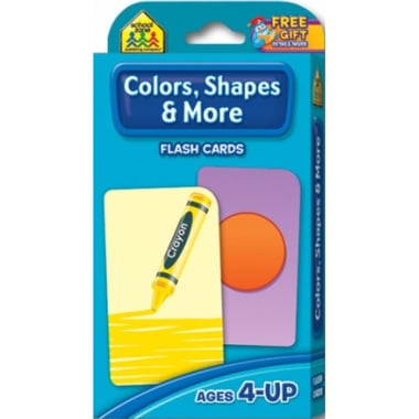 School Zone Colors, Shapes & More Flash Cards, English