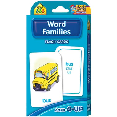 School Zone Word Families Flash Cards, English