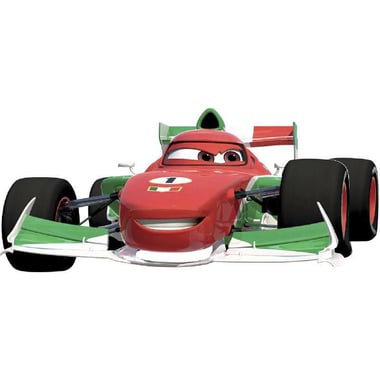 Disney Cars Wall Decals, "Lightning McQueen", Green/Red, 39.50 in ( 100.33 cm )X 17.50 in ( 44.45 cm )
