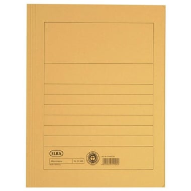 Elba Document Wallet, Single Pocket, A4, Paper, Yellow