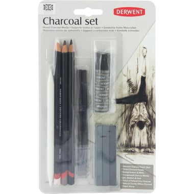Derwent Charcoal Pencil Drawing Set, Mixed Media, 10 Pieces