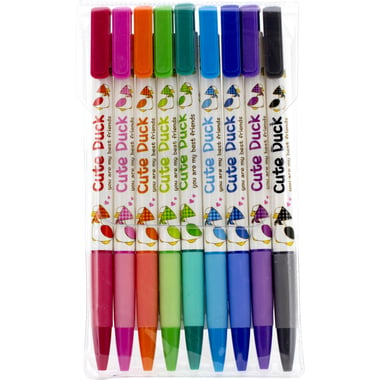 Xeno Xeno Liquid Ink Pen, Assorted Ink Color, 0.7 mm, Pointed Tip, 9 Pieces