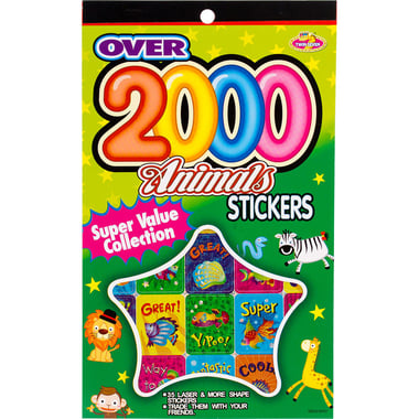 Super Value Stickers, Motivational, Animals, 2000 Pieces