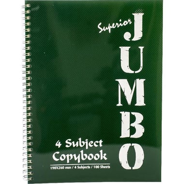 Mintra Jumbo Notebook, 19 X 26 cm, 200 Pages (100 Sheets), 4 Subjects, Single Ruled