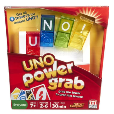 Fisher-Price UNO Power Grab Card Game, 7 Years and Above, English