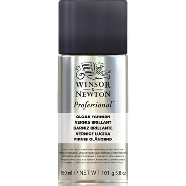 Winsor & Newton Professional, Varnish, Gloss Spray, for Oil/Alkyd & Acrylic Colour, Removable, 150.00 ml ( 5.28 oz )