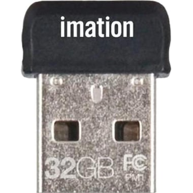 Imation Micro Atom USB Flash Drive, 32 GB, Black