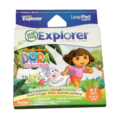 LeapFrog Explorer Dora The Explorer: Dora's Worldwide Rescue Electronic Games, English/Spanish, 4 Years and Above