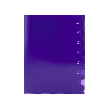 Sheet Protector, A4, Sideload Opening, White/Purple