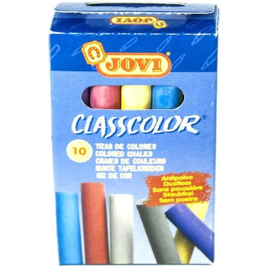 Jovi Color Chalk, Assorted Color, 10 Pieces