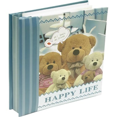 Photo Album, "Happy Life" Baby Bear, 4" X 6", 60 Pockets